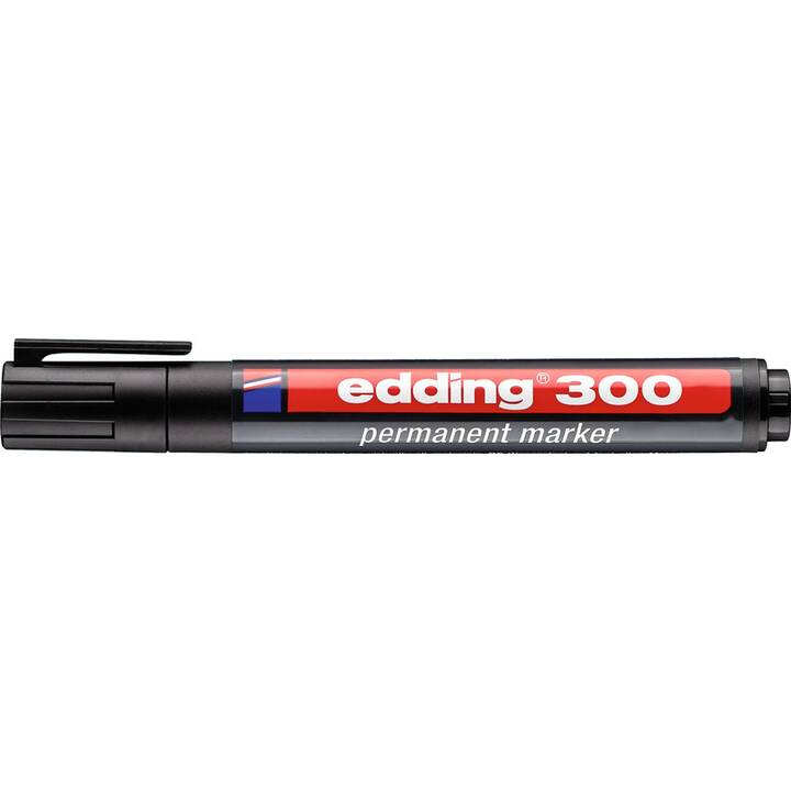 EDDING Pennarello indelebile 300=1 (Nero, 1 pezzo)