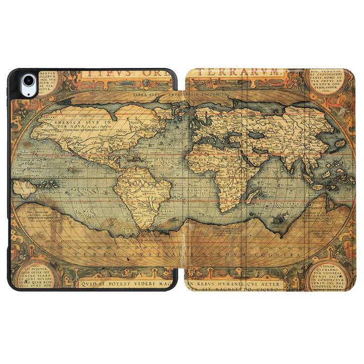 EG custodia per iPad Air 10.9" (2022) 5a generazione - marrone - mappa