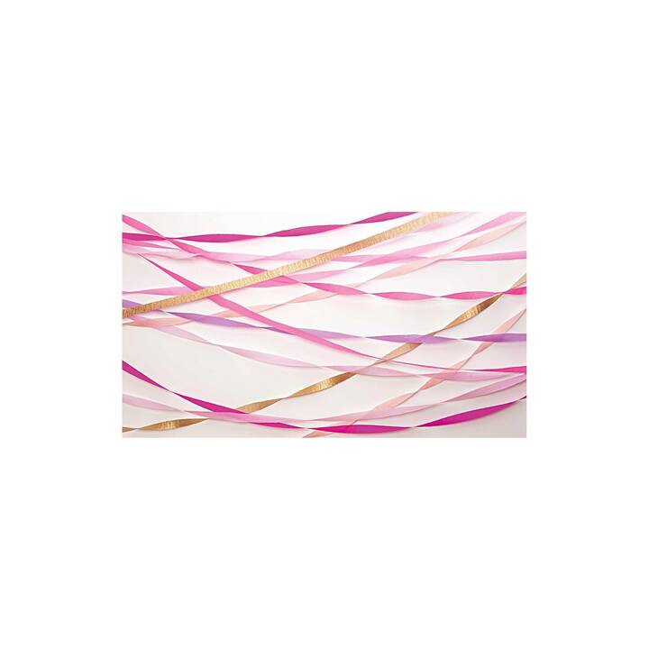 RICO DESIGN Papierband Cake Krepp/Crêpe Set (Rosé, Gold, Pink, 4 Stück x 10 m)