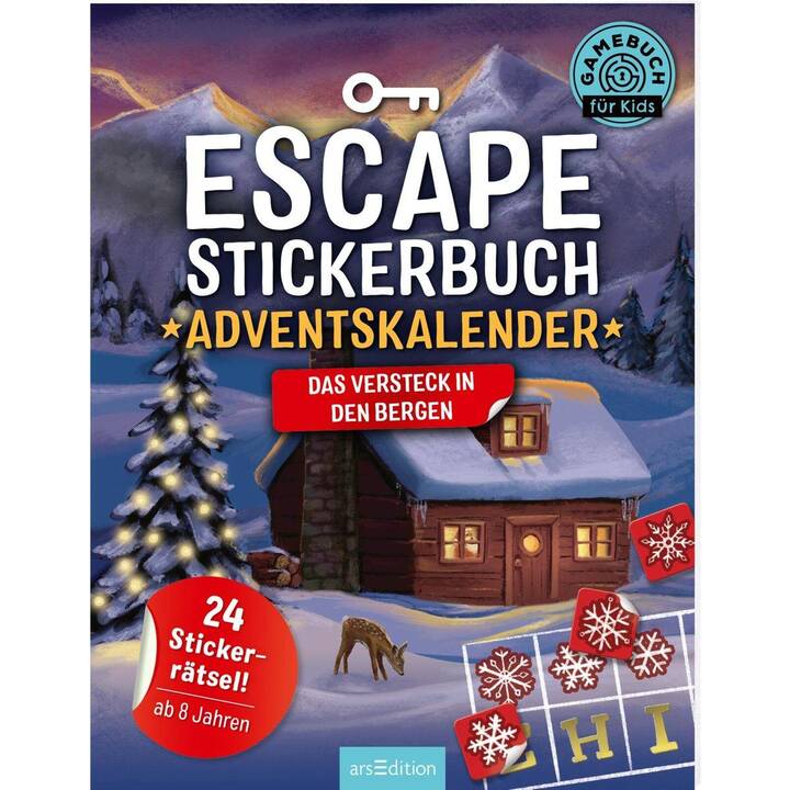 Escape-Stickerbuch - Adventskalender - Das Versteck in den Bergen