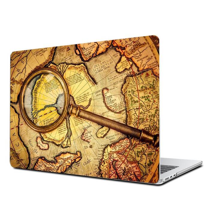 EG Hardcase (MacBook Air 13" M2 2022, Carta geografica, Marrone)