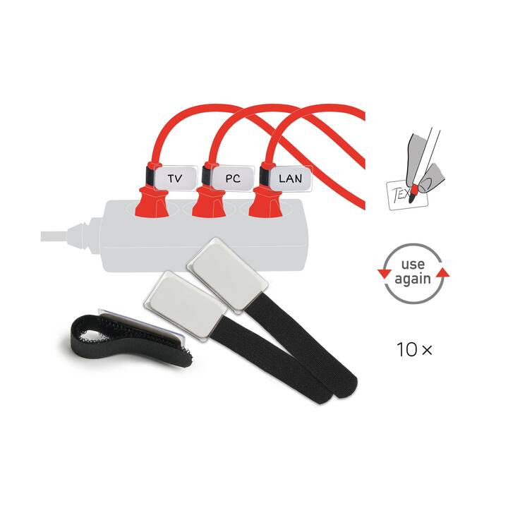 LABEL THE CABLE Kabelbinder Mini (90 mm, 10 Stück)