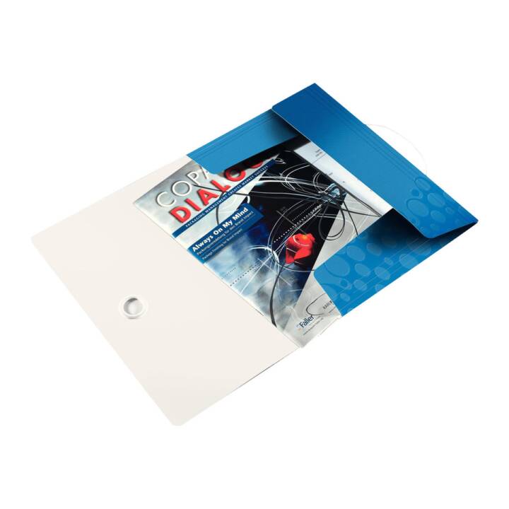 LEITZ Cartellina con elastico Wow (Metallico, Blu, A4, 1 pezzo)