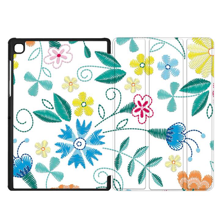 EG coque pour Samsung Galaxy Tab A7 Lite 8.7" (2021) - bleu - broderie