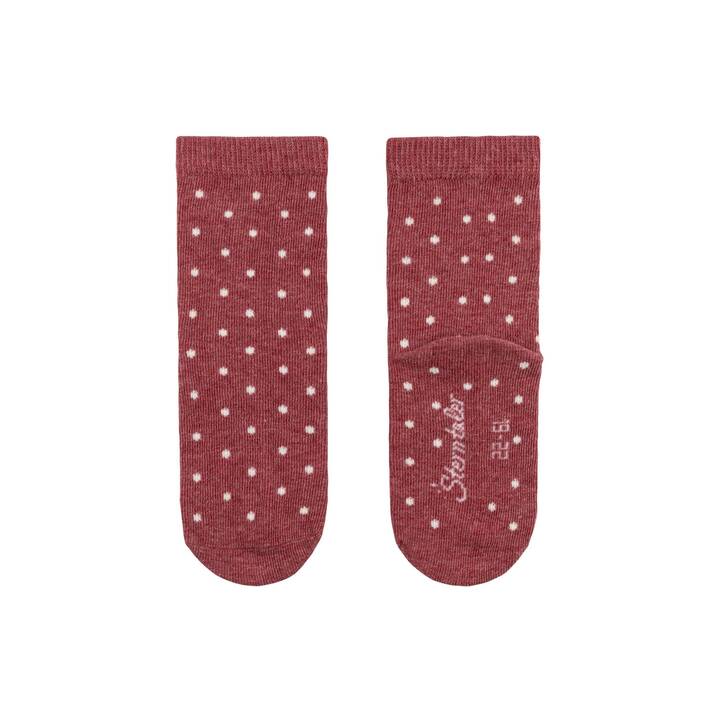 STERNTALER Chaussette pour bébé (18, Bordeaux, Pink, Blanc)