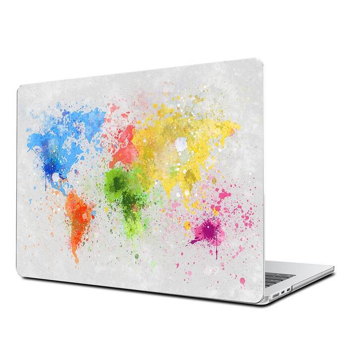 EG Coque rigide (MacBook Air 13" M3 2024, Carte géografique, Multicolore)