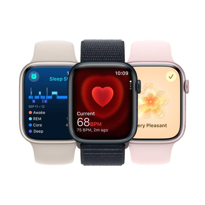 APPLE Watch Series 9 GPS + Cellular (41 mm, Acier inox, 4G)