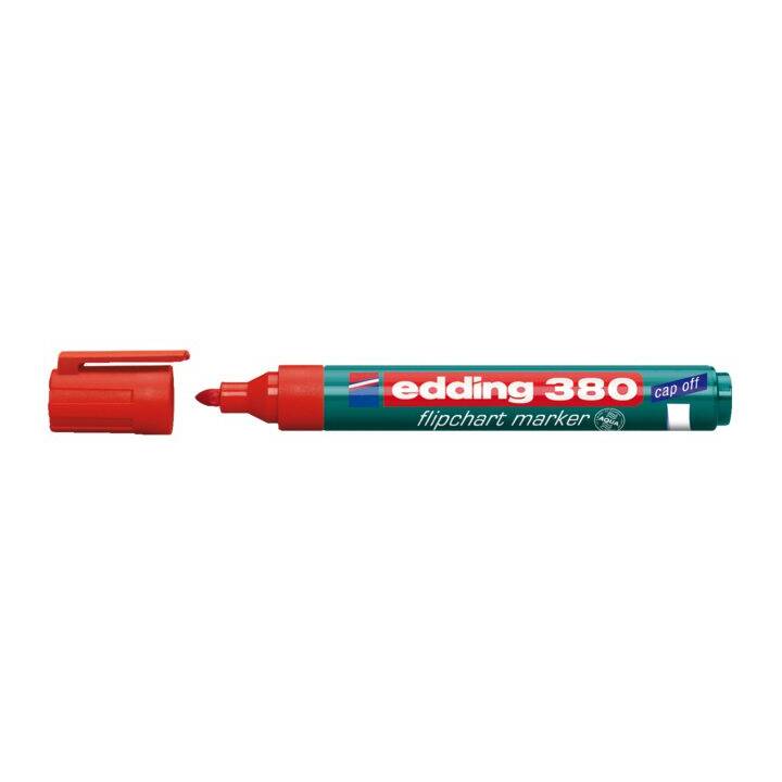 EDDING Marqueur pour Flipchart 380 (Rouge, 1 pièce)