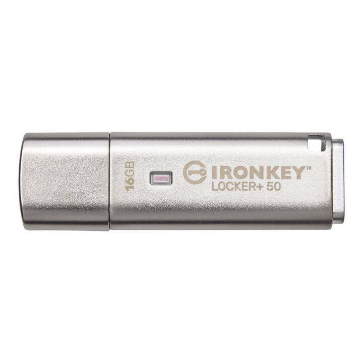 KINGSTON TECHNOLOGY IronKey Locker+ 50 (16 GB, USB 3.0 de type A)