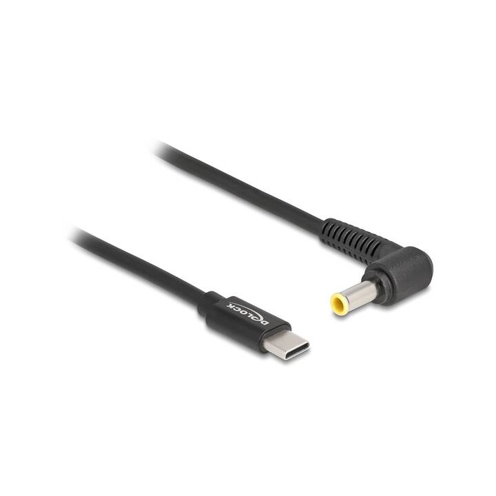 DELOCK 87980 Câble d'alimentation (USB C, 5.5 mm Klinke, 1.5 m)