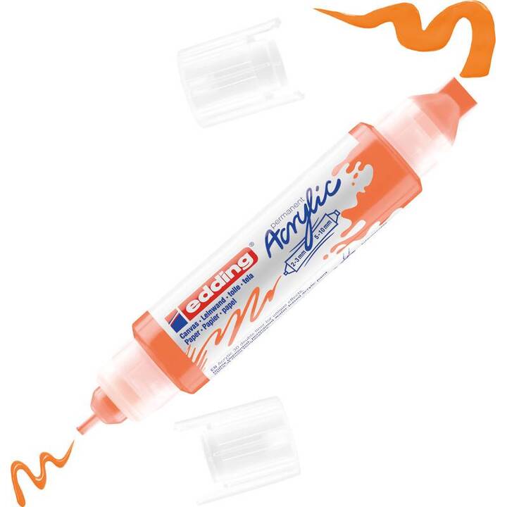 EDDING Acrylmarker 5400 Double Liner (Orange, 1 Stück)