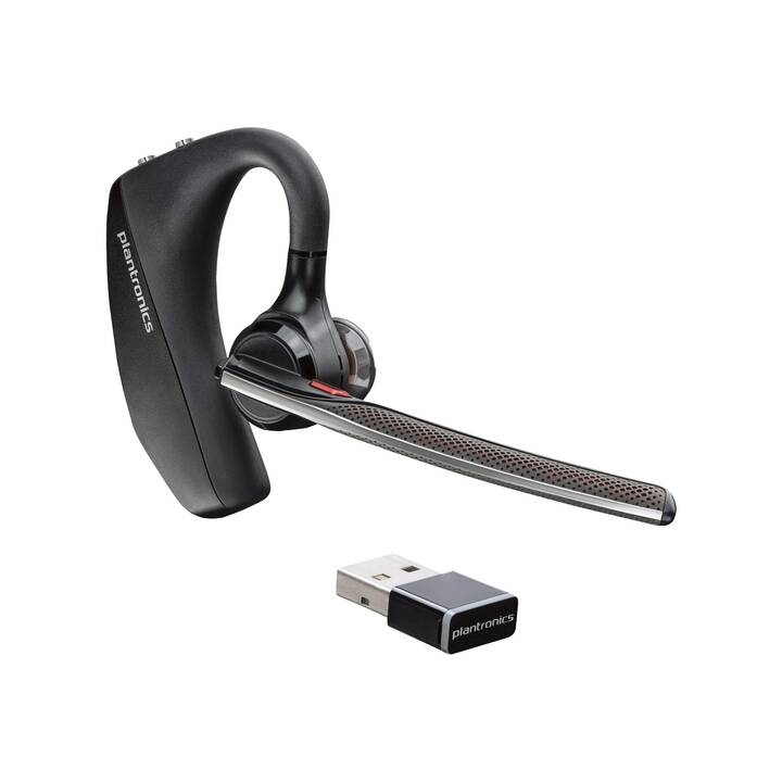 HP Office Headset Poly Voyager 5200 UC (In-Ear, Kabel und Kabellos, Schwarz)