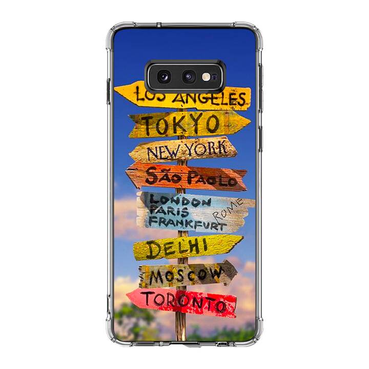 EG coque pour Samsung Galaxy S10e 5.8" (2019) - bleu - signalétique
