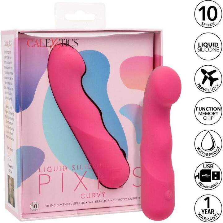PIXI Vibratore anale e vaginale Pixies Curvy - (Pink)