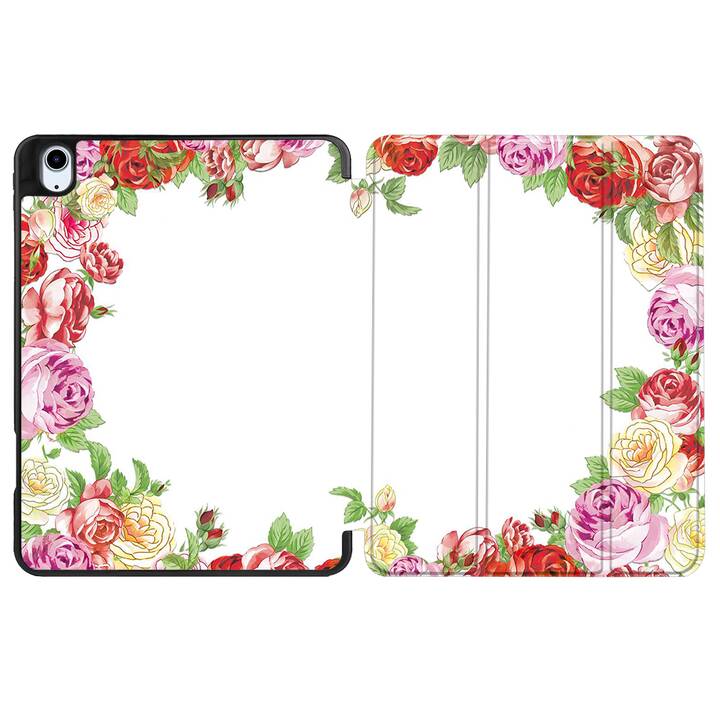 EG coque pour iPad Air 10.9" (2022) 5e génération - rose - fleurs