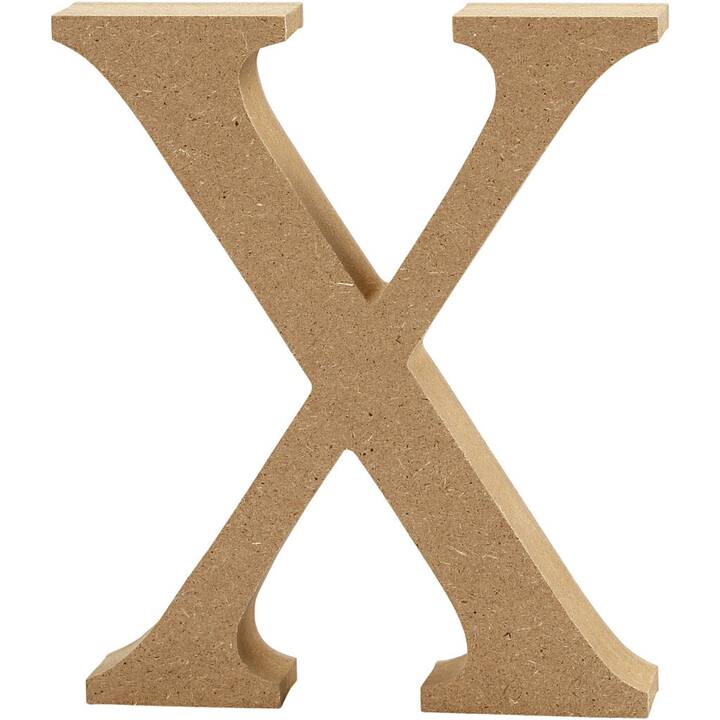 CREATIV COMPANY Articoli di legno Lettera X (1 pezzo)
