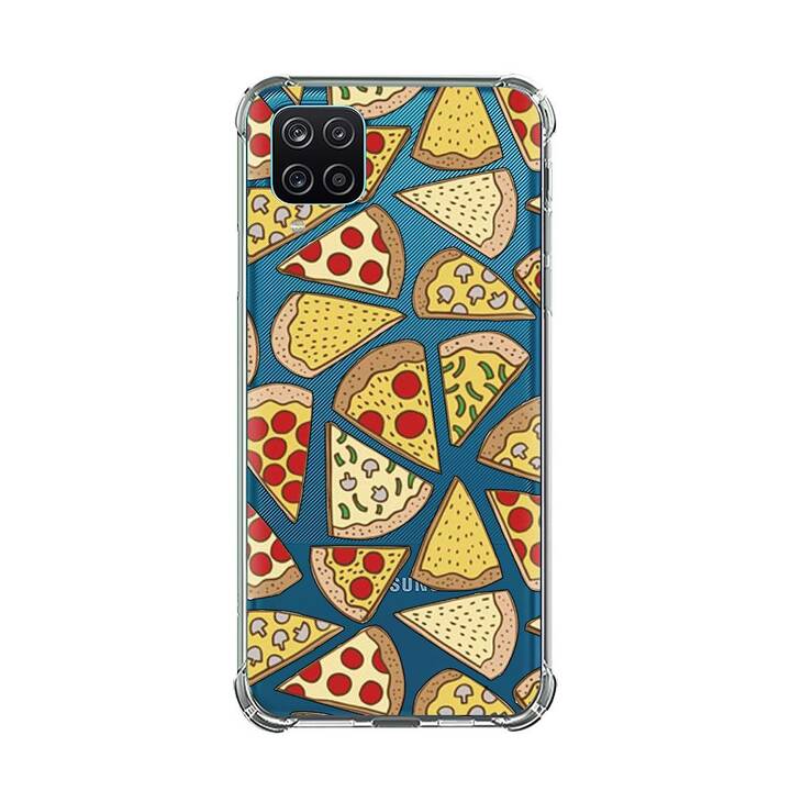 EG Backcover (Galaxy A12, Pizza, Transparent)