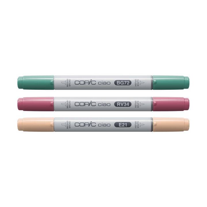 COPIC Grafikmarker Ciao (Gelb, Grün, Pink, 3 Stück)