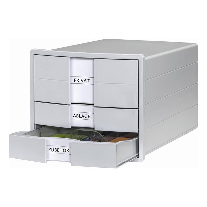 HAN Büroschubladenbox Impuls (28 cm  x 36.7 cm  x 23.5 cm, Grau)