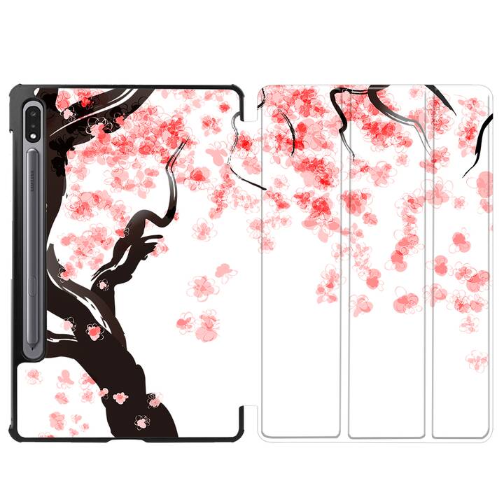 EG coque pour Samsung Galaxy Tab S8+ 12.4" (2022) - rose - fleurs