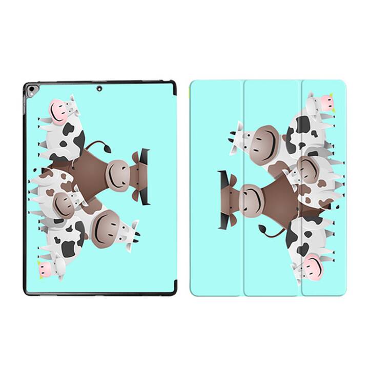 EG iPad Sleeve pour Apple iPad Pro 12.9" 12.9" 12.9" - Tiffany Blue Cartoon Cows