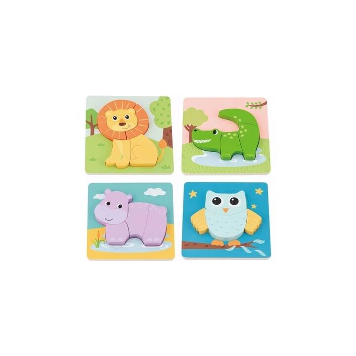 SPIELBA Animaux Puzzle (4 x 4 x)