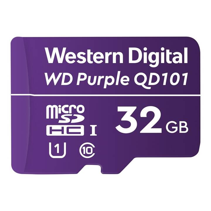 WESTERN DIGITAL MicroSDHC Purple SC QD101 WDD032G1P0C (UHS-I Class 1, Class 10, 32 Go)