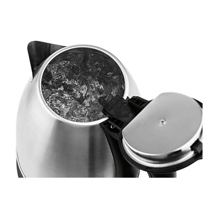 GOURMETMAXX Bouilloire (1.8 l, acier inoxydable, argent, noir)