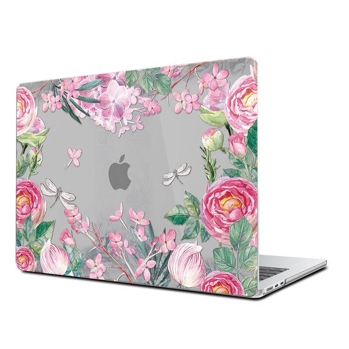 EG Hardcase (Macbook Air 15" M3 2024, Blumen, Rosa)