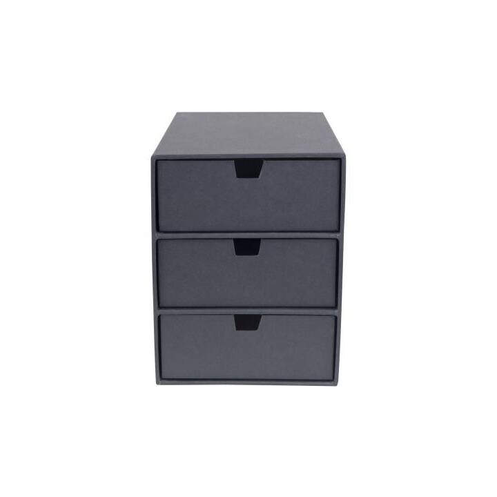 BIGSO Büroschubladenbox Ingrid (16 cm  x 20.5 cm  x 25.2 cm, Grau)