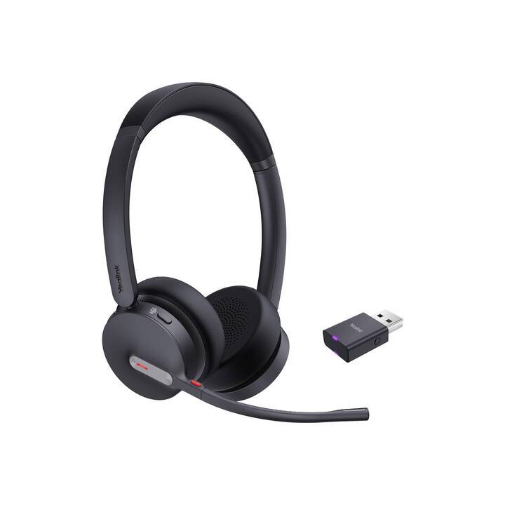 YEALINK Casque micro de bureau WH64  (On-Ear, Sans fil, Noir)