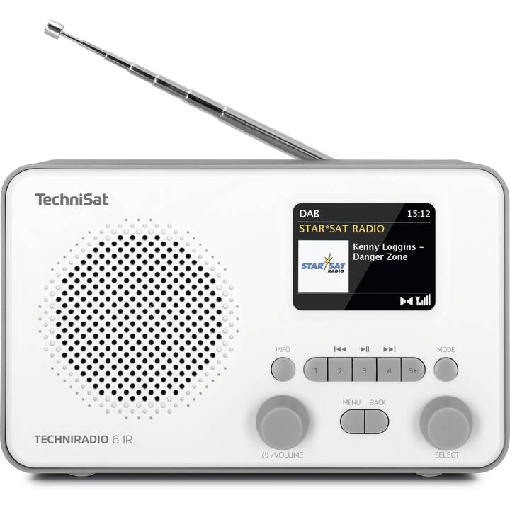 TECHNISAT Techniradio 6 IR Digitalradio (Grau, Weiss)