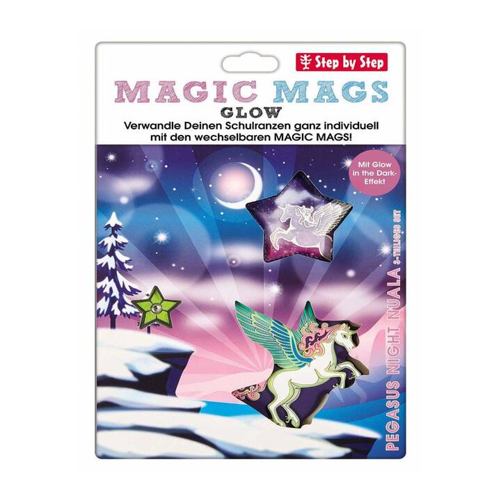 STEP BY STEP Applicazione magnetica Magic Mags Glow Pegasus Night Nuala (Blu, Bianco)