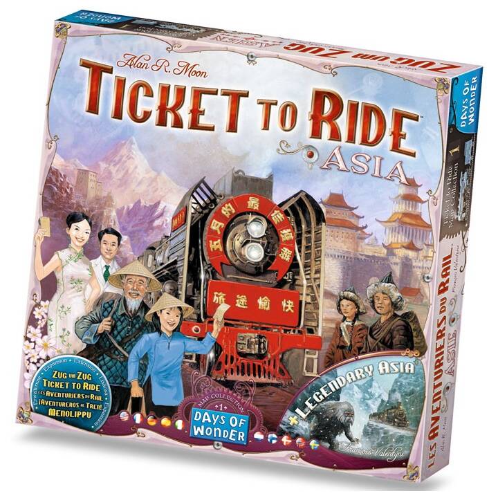 SWISSGAMES Ticket To Ride Map Collection N°1 Asia & Legendary Asia (EN, DE, FR)