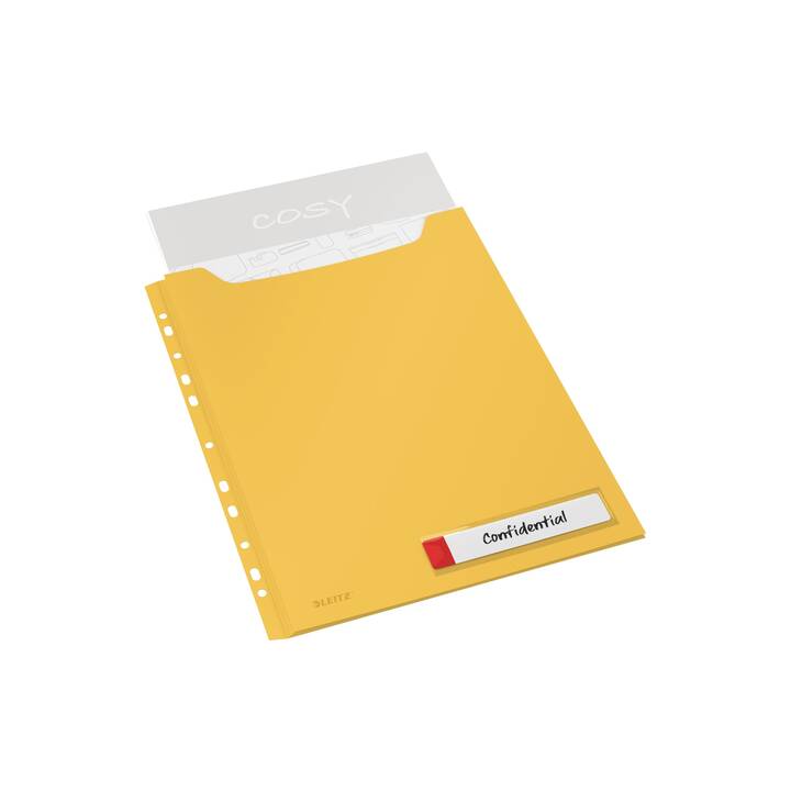 LEITZ Cartellina per archivio Cosy Privacy Maxi (Giallo, A4, 1 pezzo)