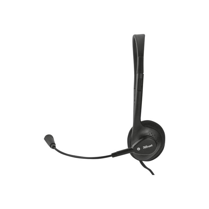 TRUST Office Headset Primo (On-Ear, Kabel, Schwarz)