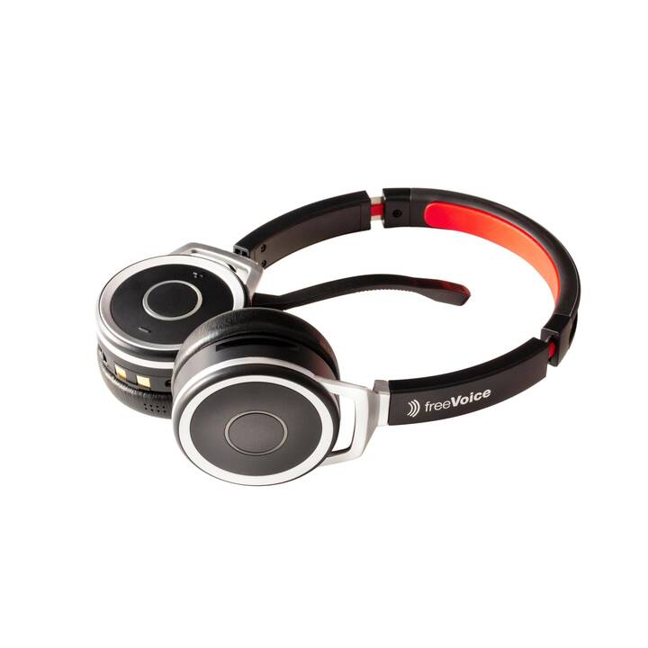 FREEVOICE Office Headset Space Stereo NC BT (On-Ear, Kabellos, Schwarz)