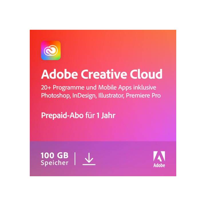 ADOBE Creative Cloud Indiv (Jahreslizenz, 12 Monate, Deutsch)