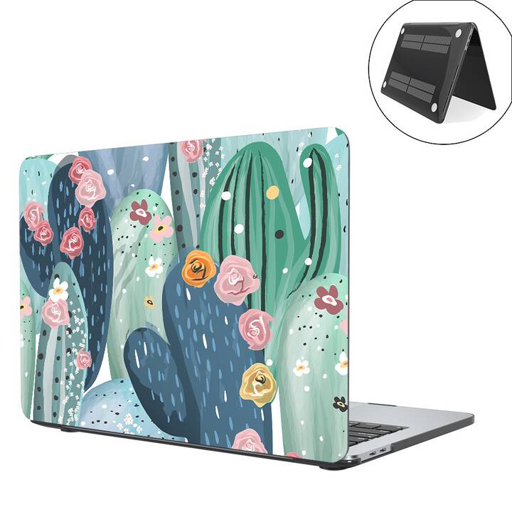 EG coque pour MacBook Air 13" (puce Apple M1) (2020) - bleu - cactus