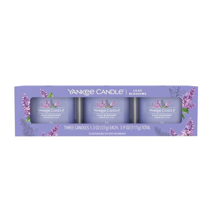 YANKEE CANDLE Candela profumata Lilac Blossoms (3 pezzo)