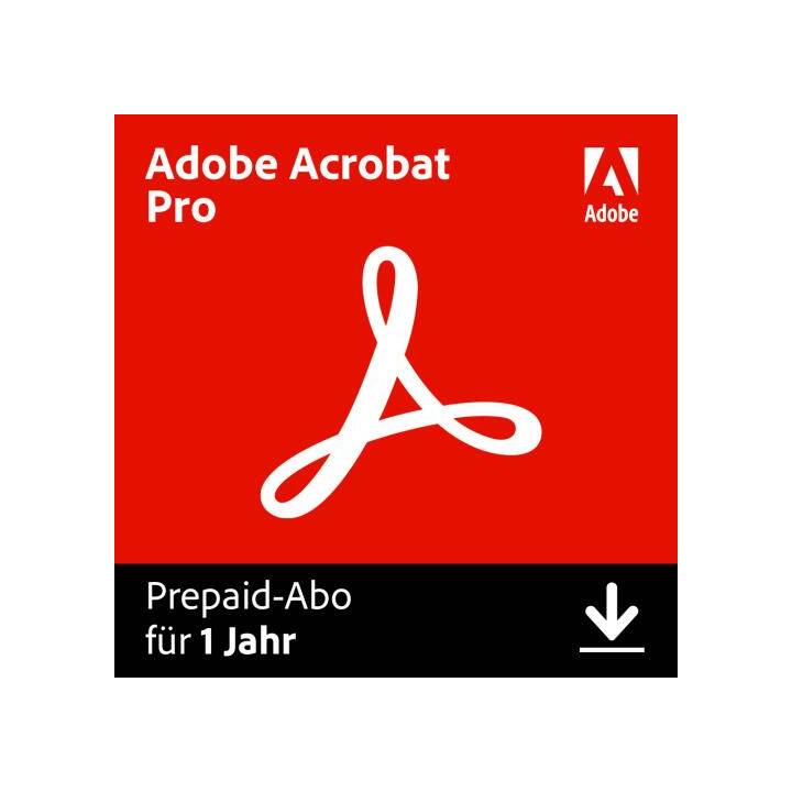 ADOBE Acrobat Pro 1Y ESD (Licence annuelle, 12 Mois, Multilingue)