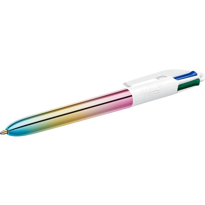 BIC Stylo à bille 4 Colours Gradient (Noir, Bleu, Vert, Rouge)