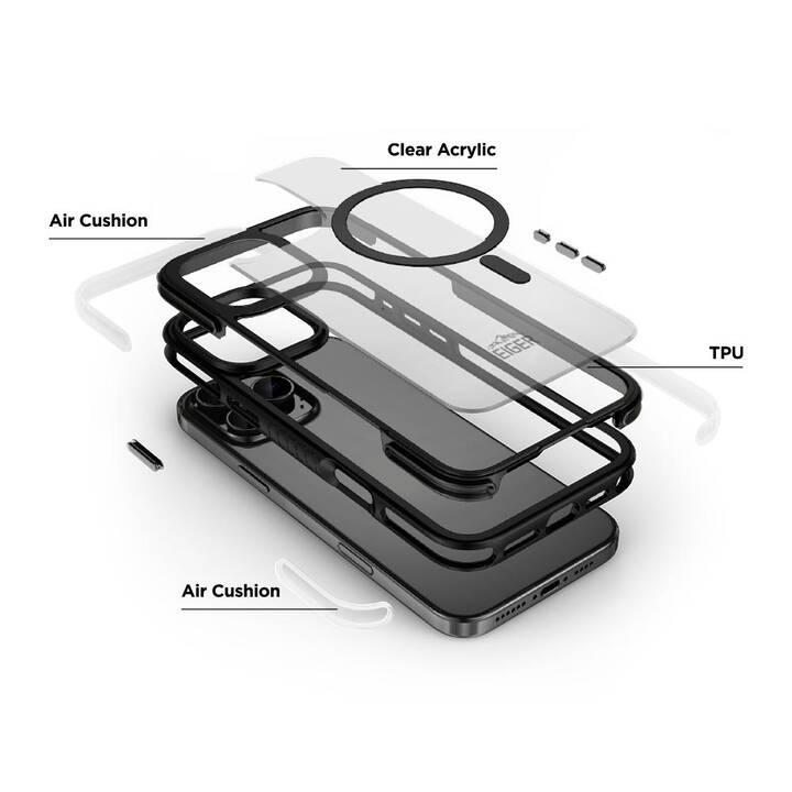 EIGER Backcover MagSafe Mountain Air (iPhone 16 Pro, Transparent)