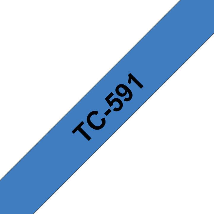 BROTHER TC-591 Ruban encreur (Noir / Bleu, 9 mm)