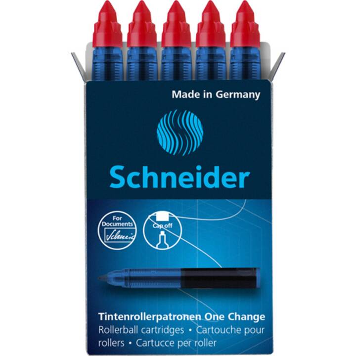 SCHNEIDER Tintenrollermine One Change (Rot, 5 Stück)