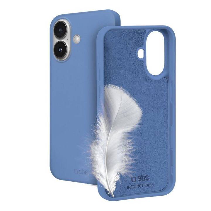 SBS Backcover Instinct (iPhone 16, Bleu)