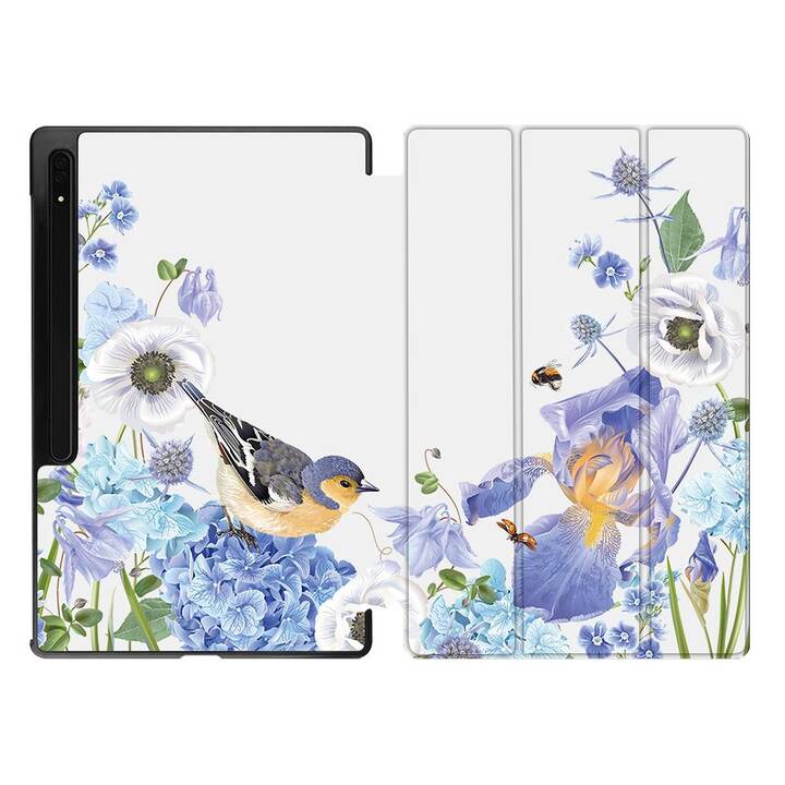 EG Housse (11", Galaxy Tab S9, Fleurs, Multicolore)