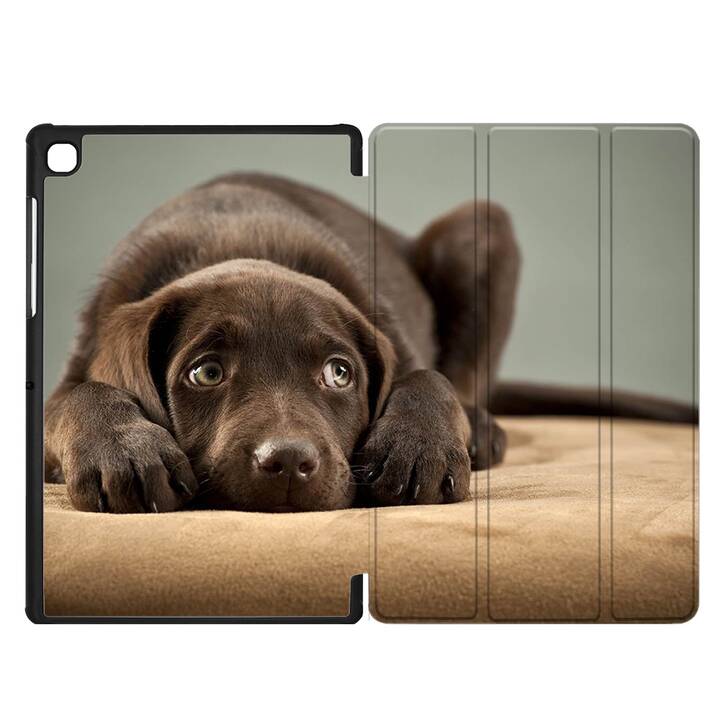 EG coque pour Samsung Galaxy Tab A7 Lite 8.7" (2021) - marron - chiens