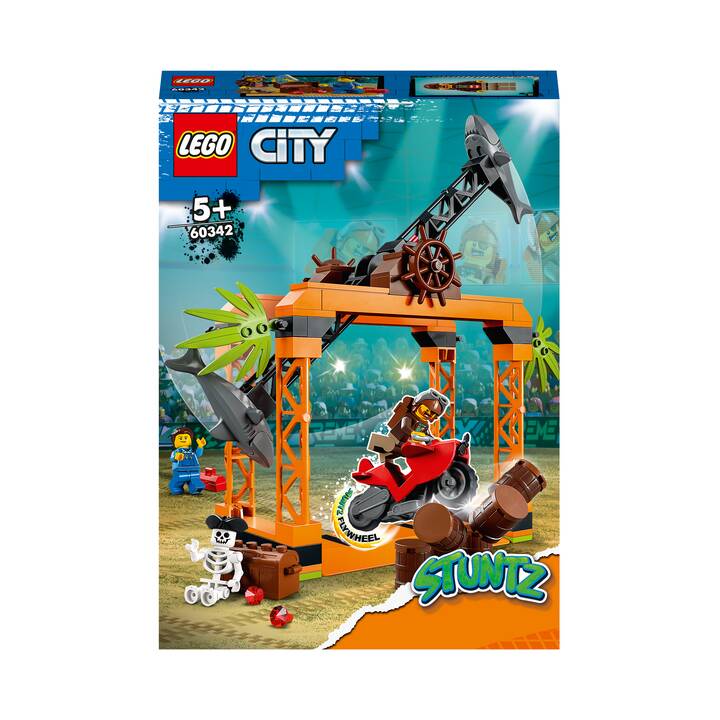 LEGO® City Stuntz 60359 Le Défi de Cascade : le Tremplin, Jouet 2-en-1 avec  Moto Dinosaure