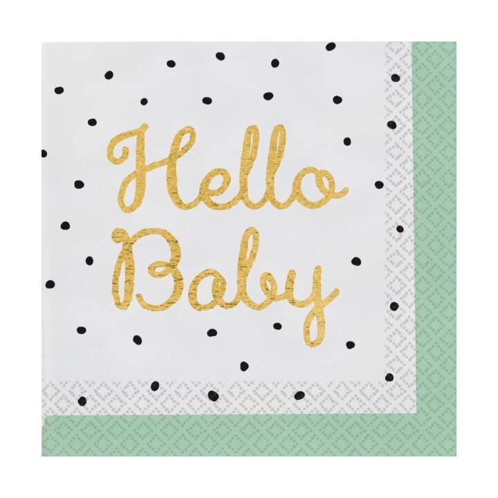 NEUTRAL Tovagliolo di carta Hello Baby (33 cm x 33 cm, 16 pezzo)